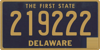 DE license plate 219222