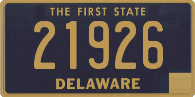 DE license plate 21926