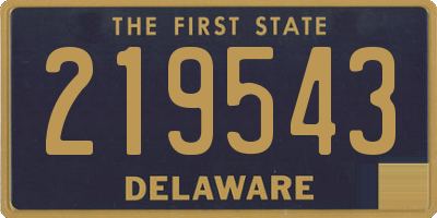 DE license plate 219543