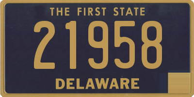 DE license plate 21958