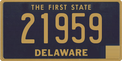 DE license plate 21959