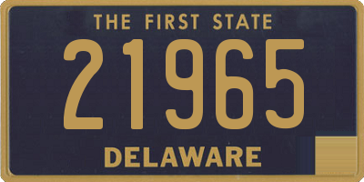 DE license plate 21965