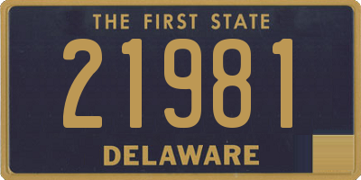 DE license plate 21981
