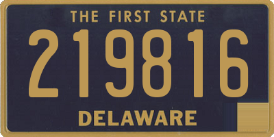 DE license plate 219816