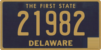 DE license plate 21982