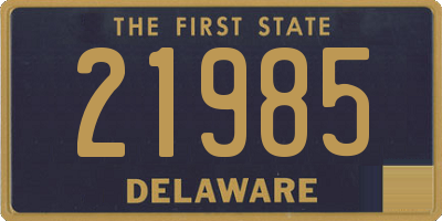 DE license plate 21985
