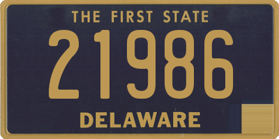 DE license plate 21986