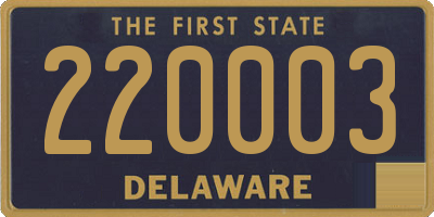 DE license plate 220003