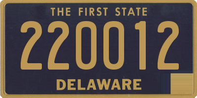 DE license plate 220012