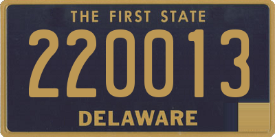 DE license plate 220013