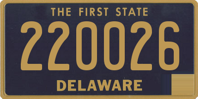 DE license plate 220026