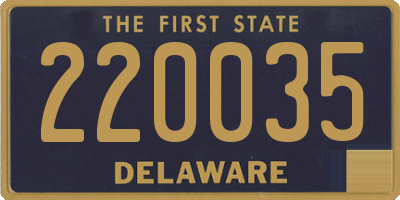 DE license plate 220035