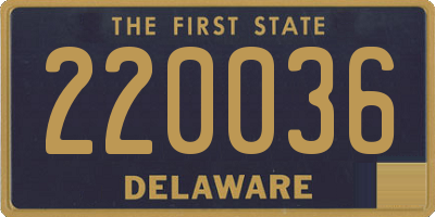 DE license plate 220036