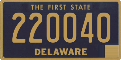 DE license plate 220040