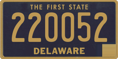 DE license plate 220052