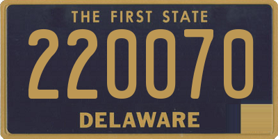 DE license plate 220070