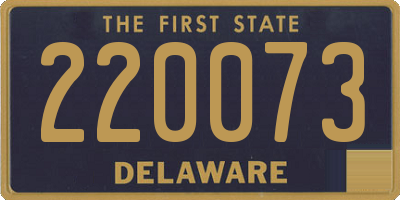 DE license plate 220073