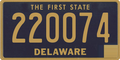 DE license plate 220074