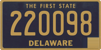 DE license plate 220098