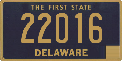 DE license plate 22016