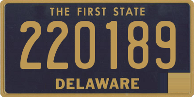 DE license plate 220189