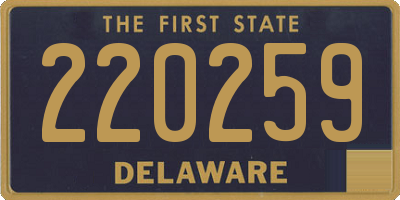 DE license plate 220259