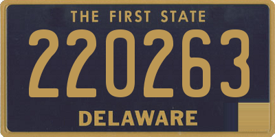 DE license plate 220263