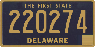 DE license plate 220274