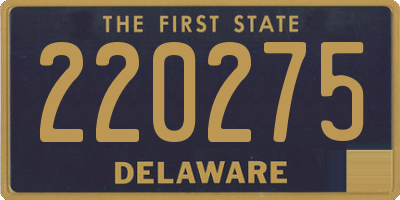 DE license plate 220275