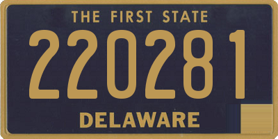 DE license plate 220281