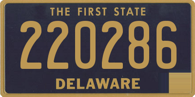 DE license plate 220286