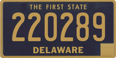 DE license plate 220289