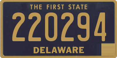 DE license plate 220294