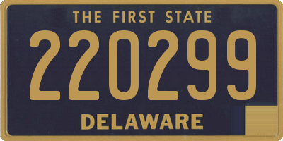 DE license plate 220299