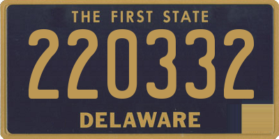 DE license plate 220332