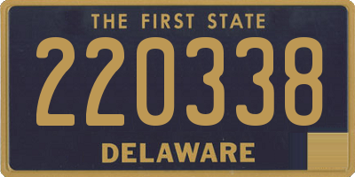 DE license plate 220338