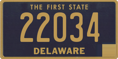 DE license plate 22034