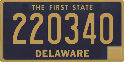 DE license plate 220340