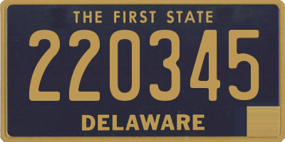 DE license plate 220345