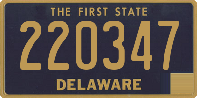 DE license plate 220347