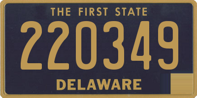 DE license plate 220349