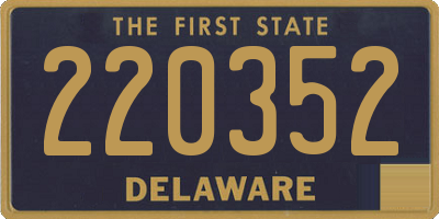 DE license plate 220352