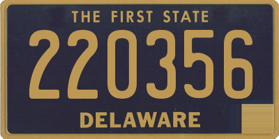 DE license plate 220356