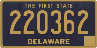 DE license plate 220362