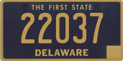 DE license plate 22037