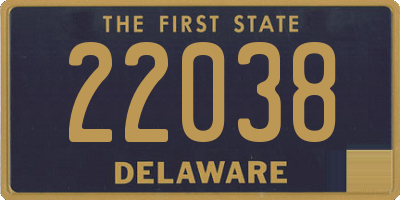 DE license plate 22038