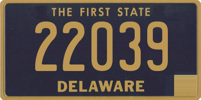 DE license plate 22039