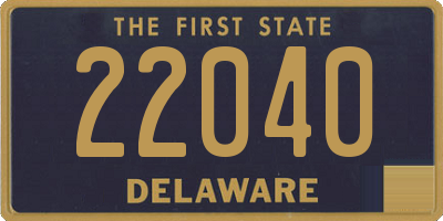 DE license plate 22040