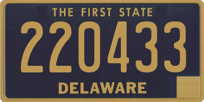 DE license plate 220433