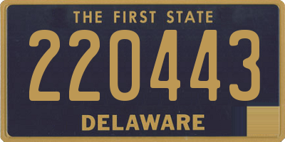 DE license plate 220443